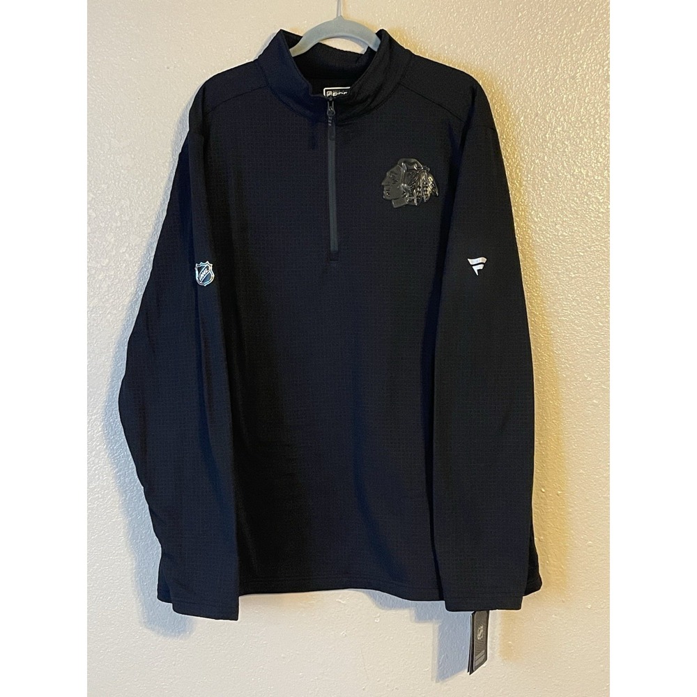Men's 2XL NWT Chicago Blackhawks Fanatics‎ Authentic Pro Training 1/4 Zip Jacket